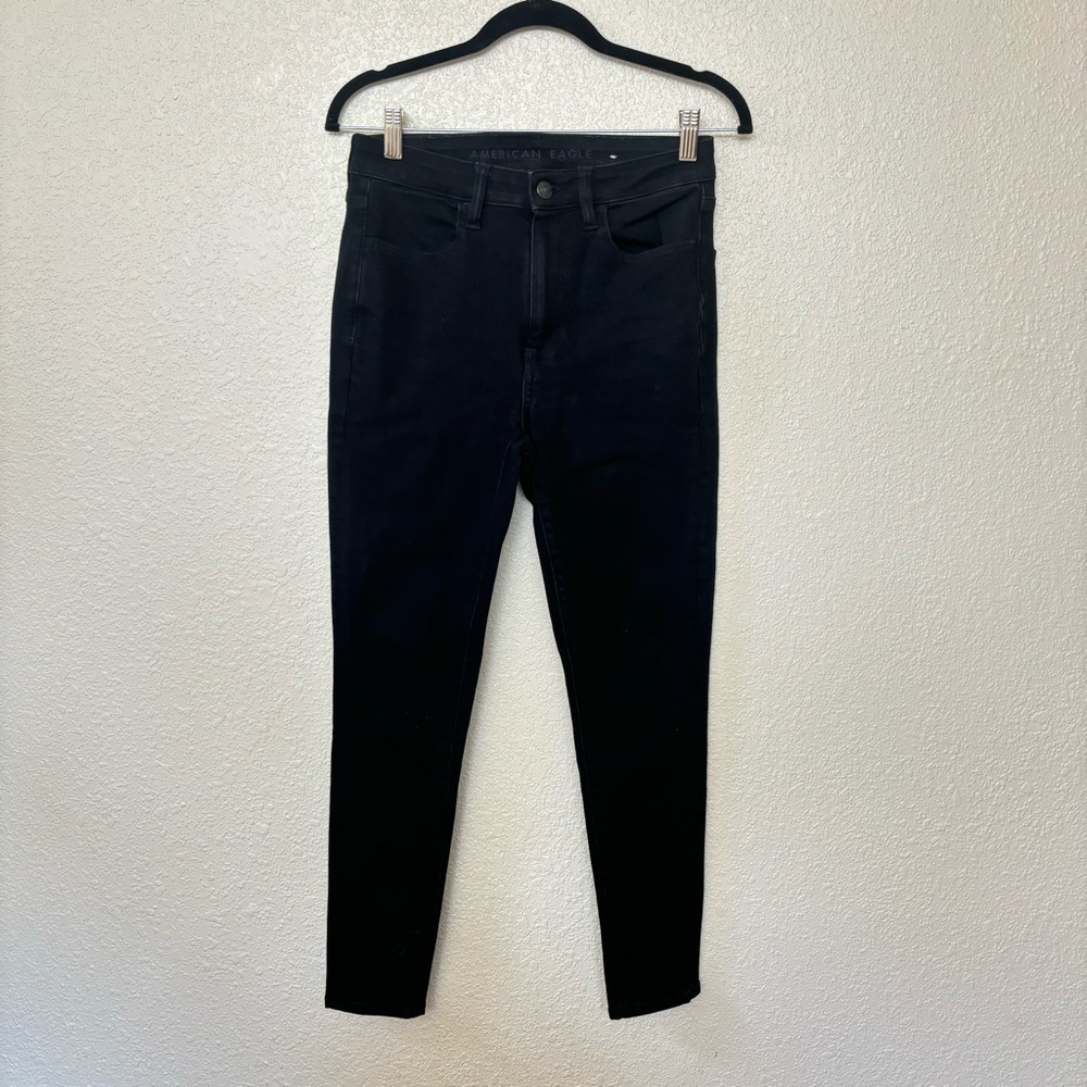 American Eagle Outfitters Black Super Hi Rise Jeggings Size 6 Short